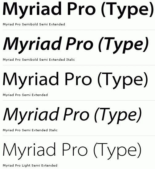 Myriad pro bold free font